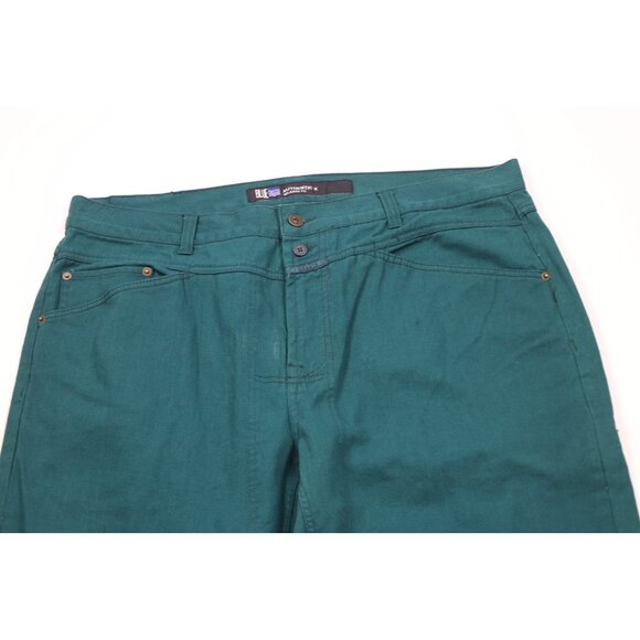 Deadstock Vtg 90s Marithe Francois Girbaud Mens 40x34 Baggy Wide Leg Jeans Green - Picture 2 of 13